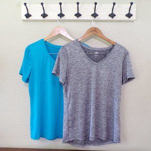 Women's Set of 2 Athletic V-Neck T-Shirts